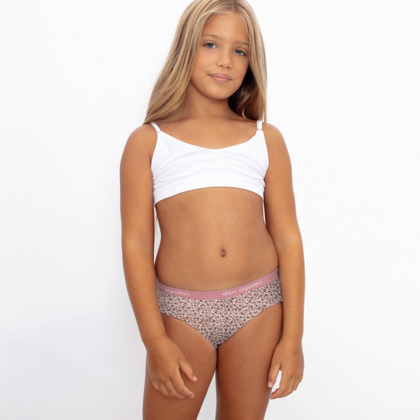 Don Algodon Kids | Pack 6 Braguitas Lisas y Estampadas de Flores Niña | Transpirables - Underwear Essentials