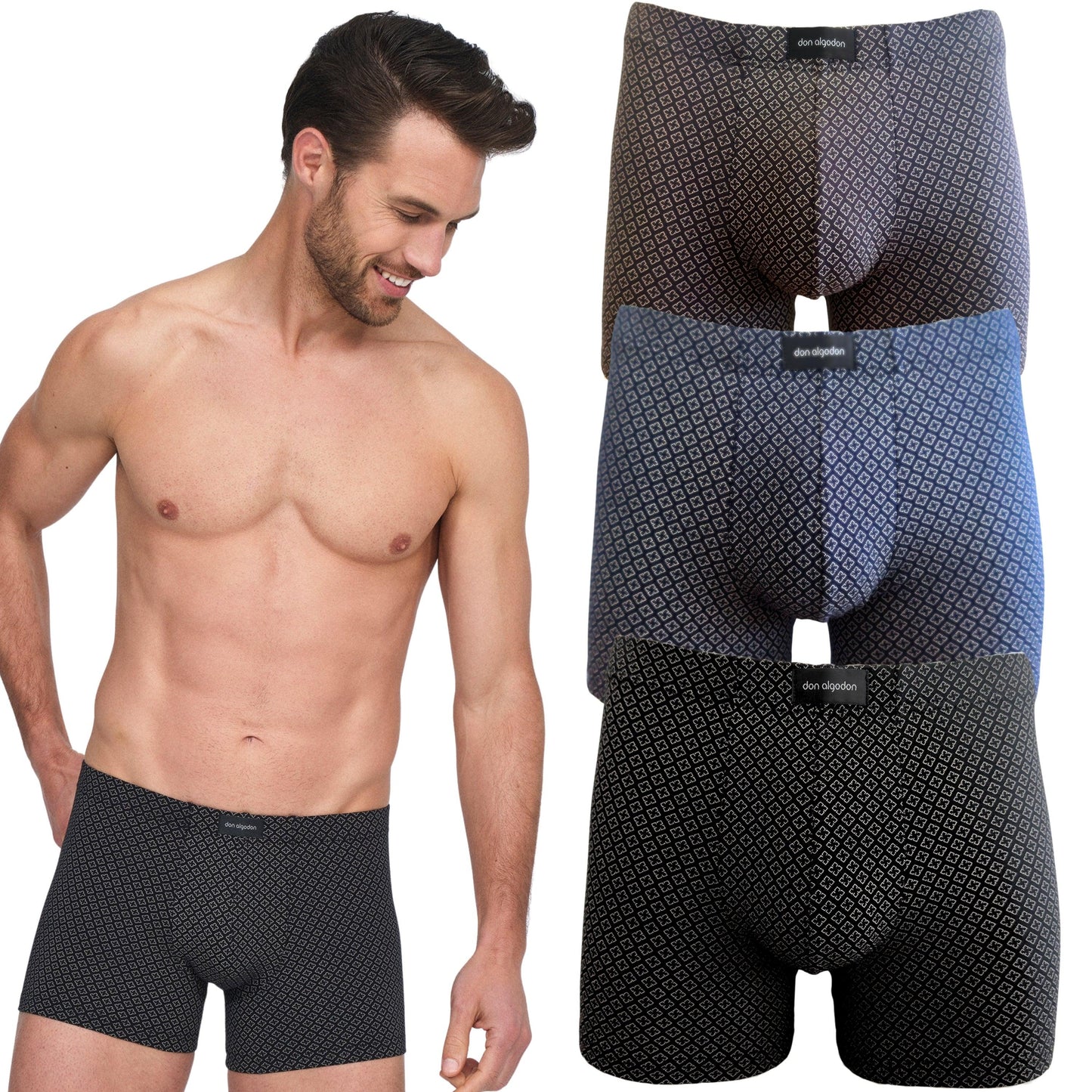 Don Algodon Premium | Pack 3 Boxers para Hombre | Algodón Suave y Transpirable - Underwear Essentials