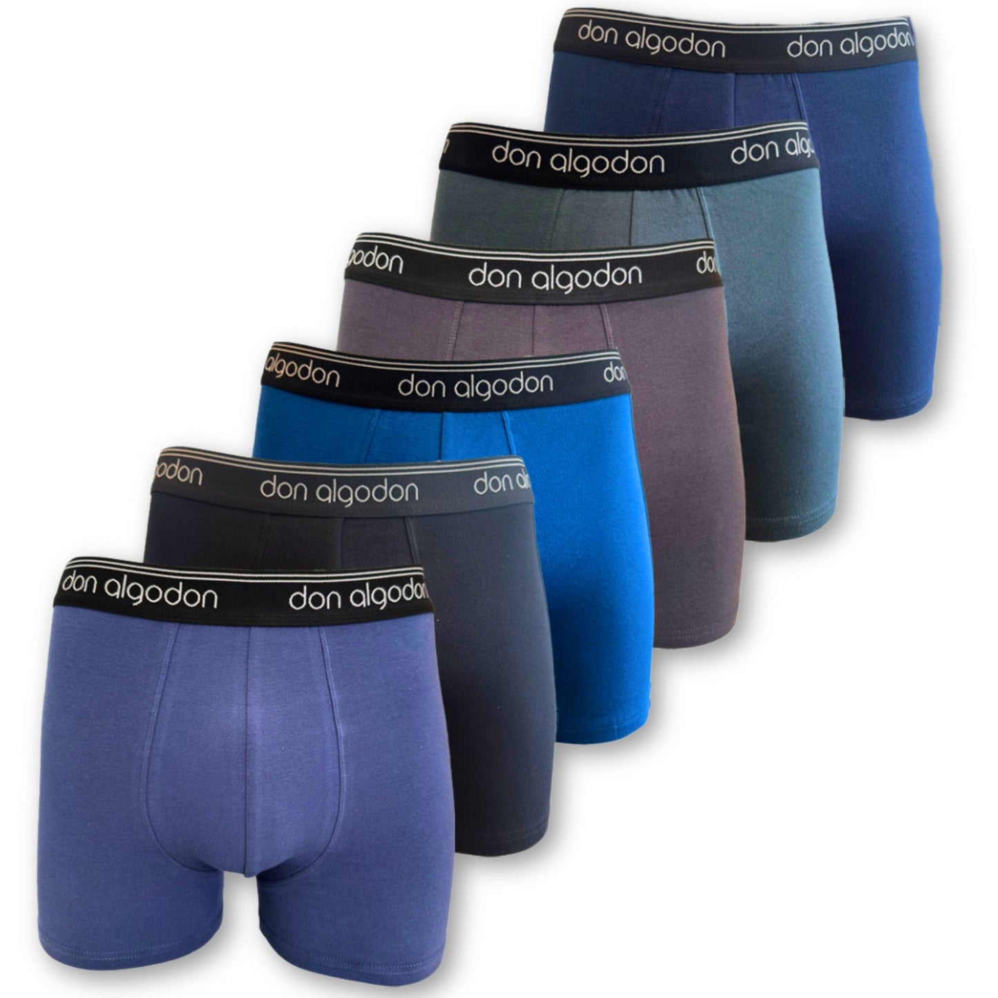 Don Algodon | Pack 6 Boxers Lisos para Hombre | Suaves y Transpirables - Underwear Essentials