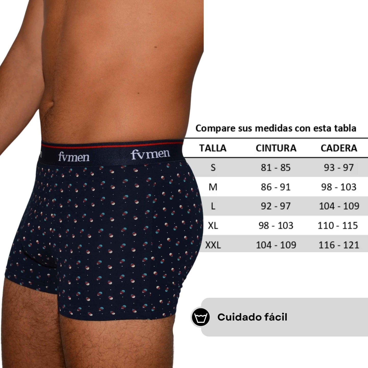 FEVI | Pack 6 Boxers para Hombre Liso y Estampado | Transpirables