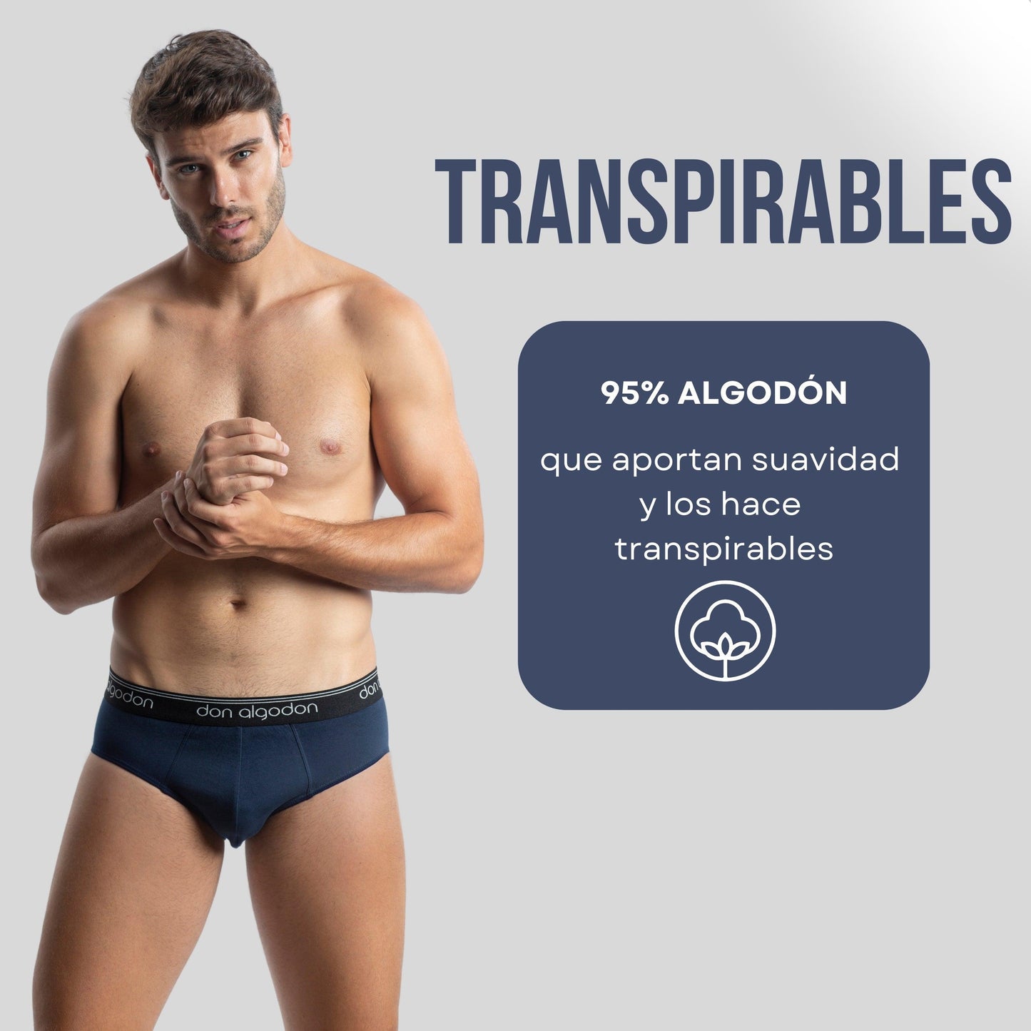 Don Algodon | Pack 6 Slips para Hombre Suaves | Transpirables y Resistentes | 1 Unidad por Color - Underwear Essentials