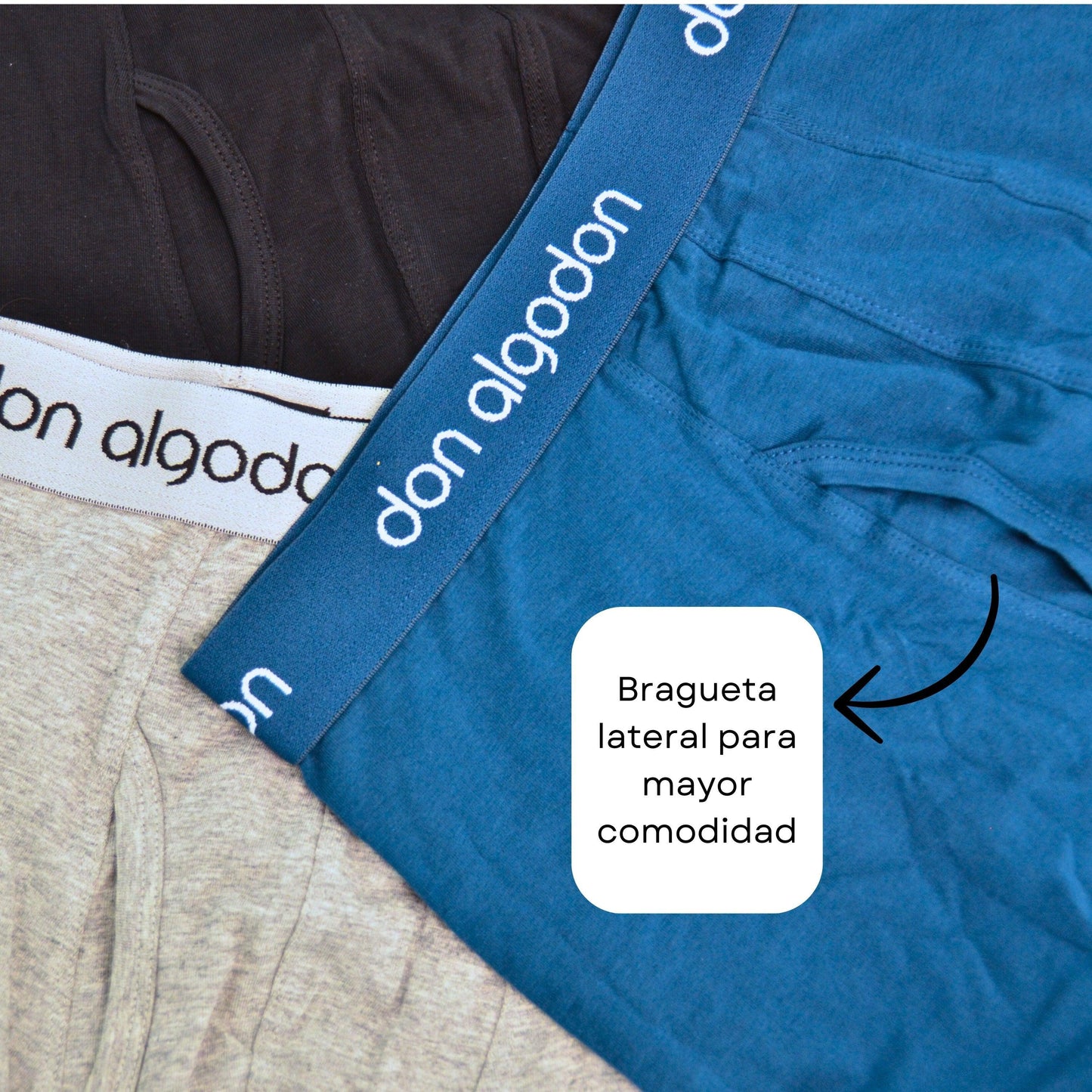 Don Algodón Premium | Pack de 6 Boxers Lisos para Hombre | Transpirables | 6 Colores Diferentes - Underwear Essentials