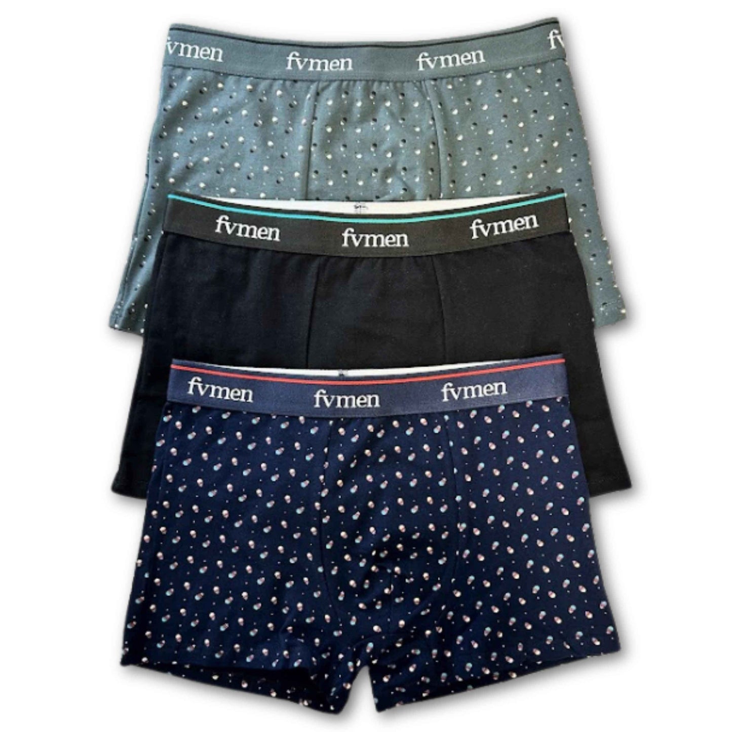 FEVI | Pack 6 Boxers para Hombre Liso y Estampado | Transpirables