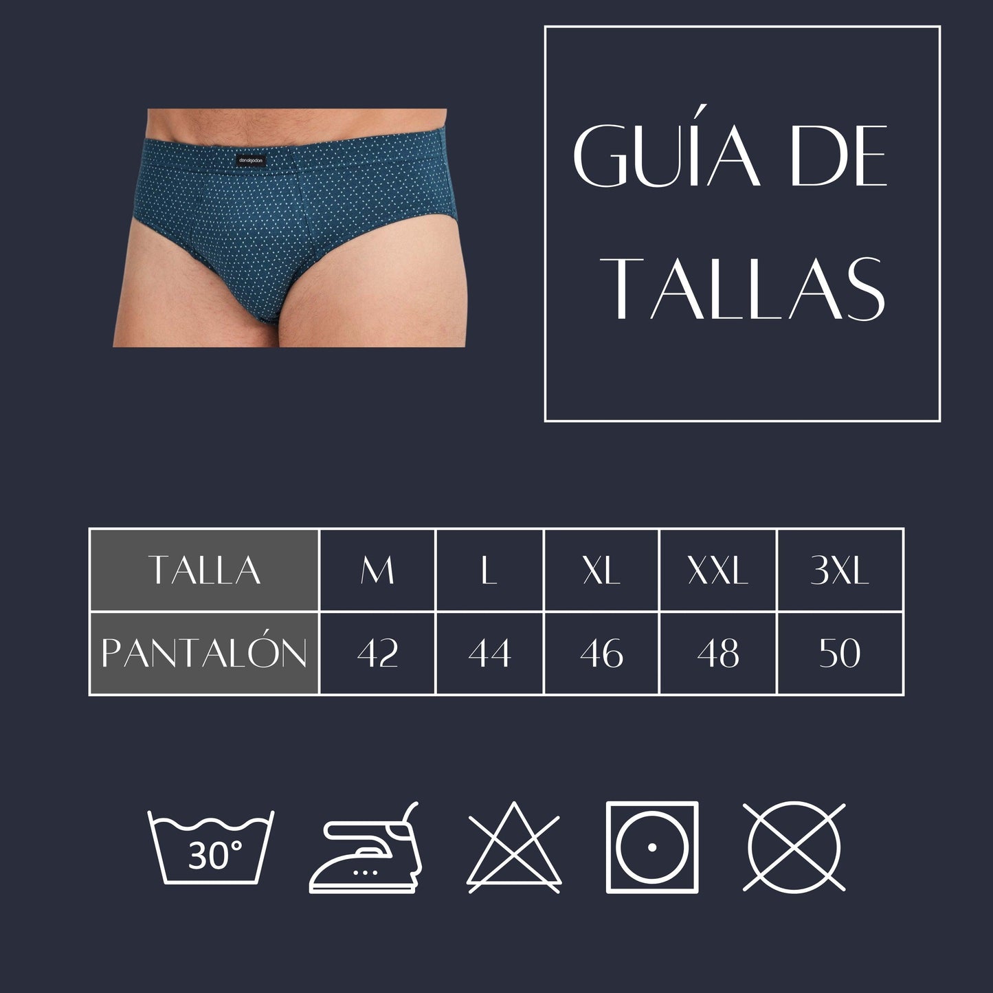Don Algodón Premium | Pack de 6 Slips Para Hombres | 100% Algodón | Máxima Calidad - Underwear Essentials