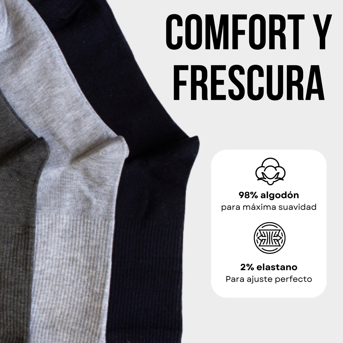 MVA | Pack de 3 Pares Surtidos de Calcetines Deportivos Unisex | Ricos en Algodón | Caña Alta - Underwear Essentials