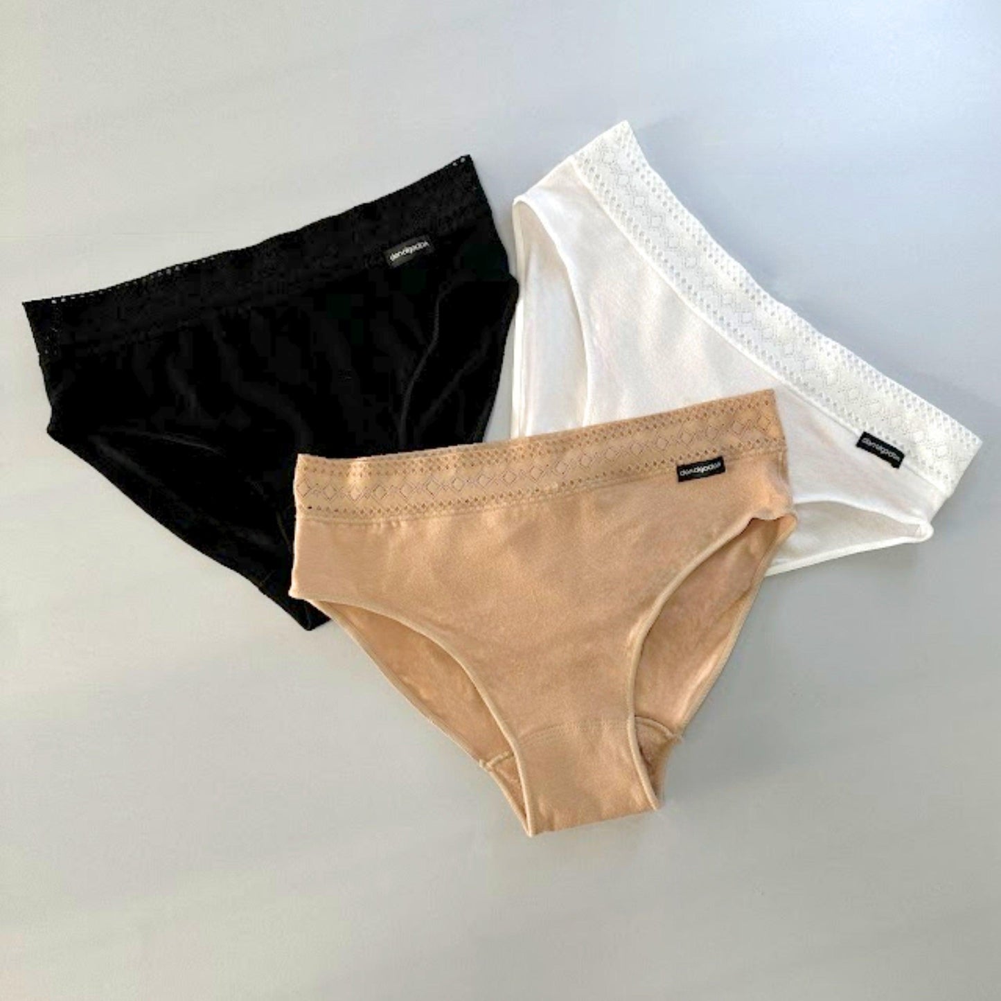 Don Algodon | Pack 6 Braguitas Algodón para Mujer | en 1 o 3 Colores: Negro, Beige y Blanco - Underwear Essentials