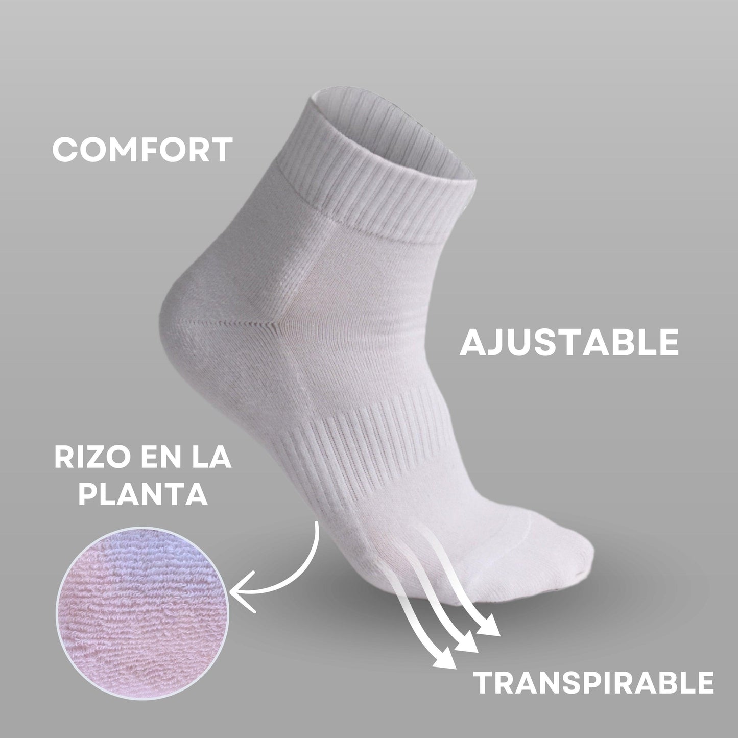 MVA | Pack de 3 Pares Surtidos de Calcetines con Rizo | Algodón - Underwear Essentials