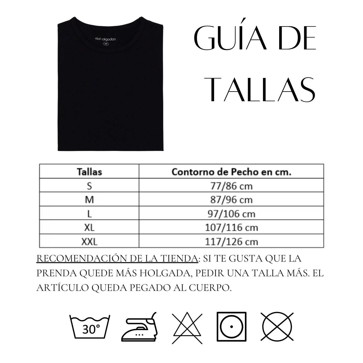 Don Algodon | Pack de 3 Camisetas Interior Negro Unisex | 100% Algodón - Underwear Essentials