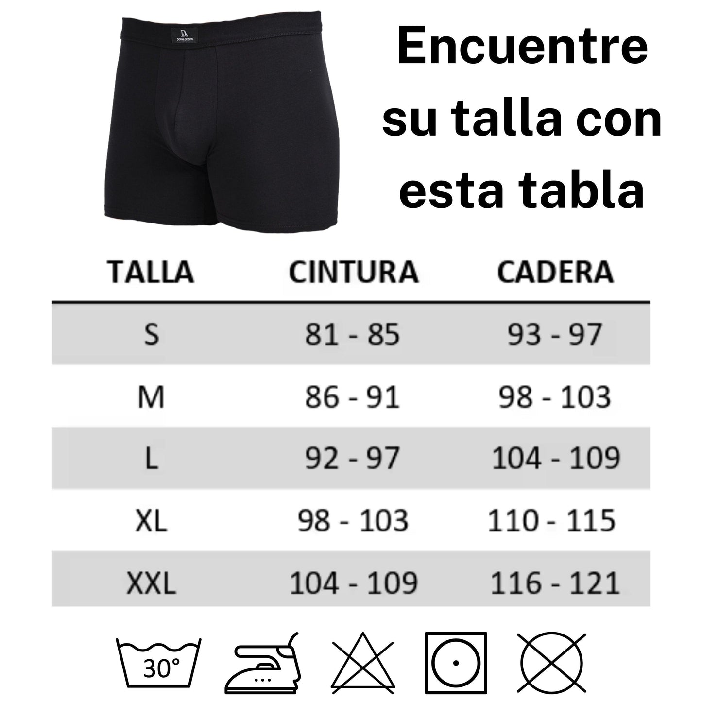 Don Algodon Premium | Pack de 4 Boxers Para Hombre | Cintura de Canalé | Refuerzo con doble tela | Calidad Premium - Underwear Essentials