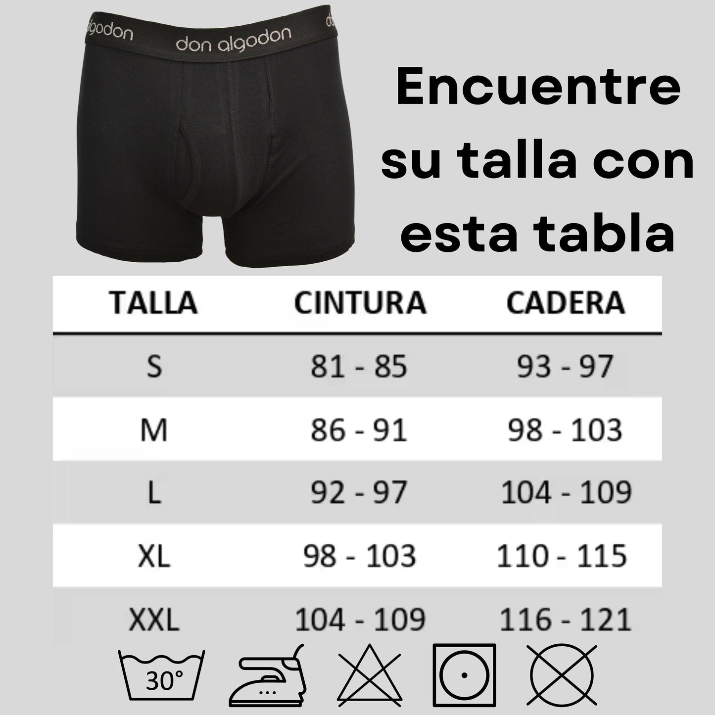 Don Algodón Premium | Pack de 6 Boxers Lisos para Hombre | Transpirables | 6 Colores Diferentes - Underwear Essentials