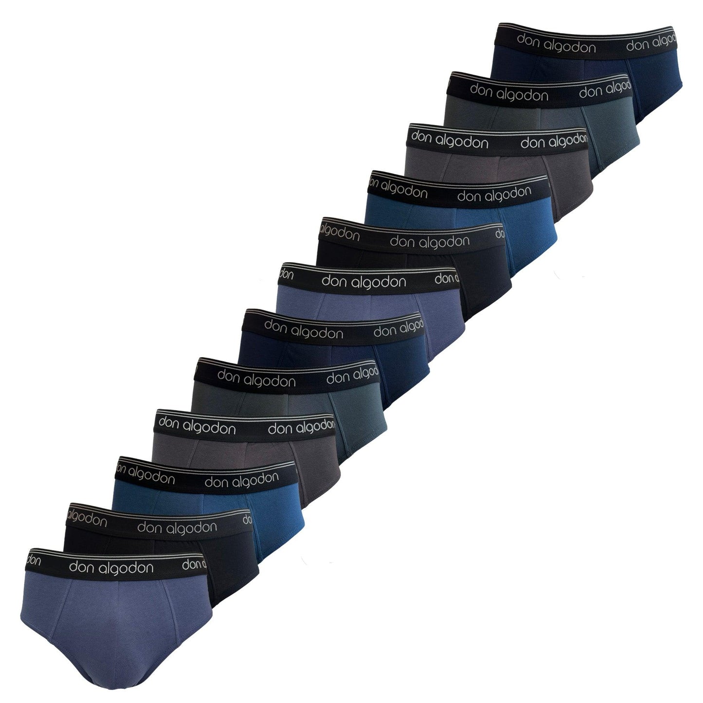 Don Algodon | Pack 12 Slips para Hombre | 6 Colores | Calidad y Suavidad Excepcionales - Underwear Essentials