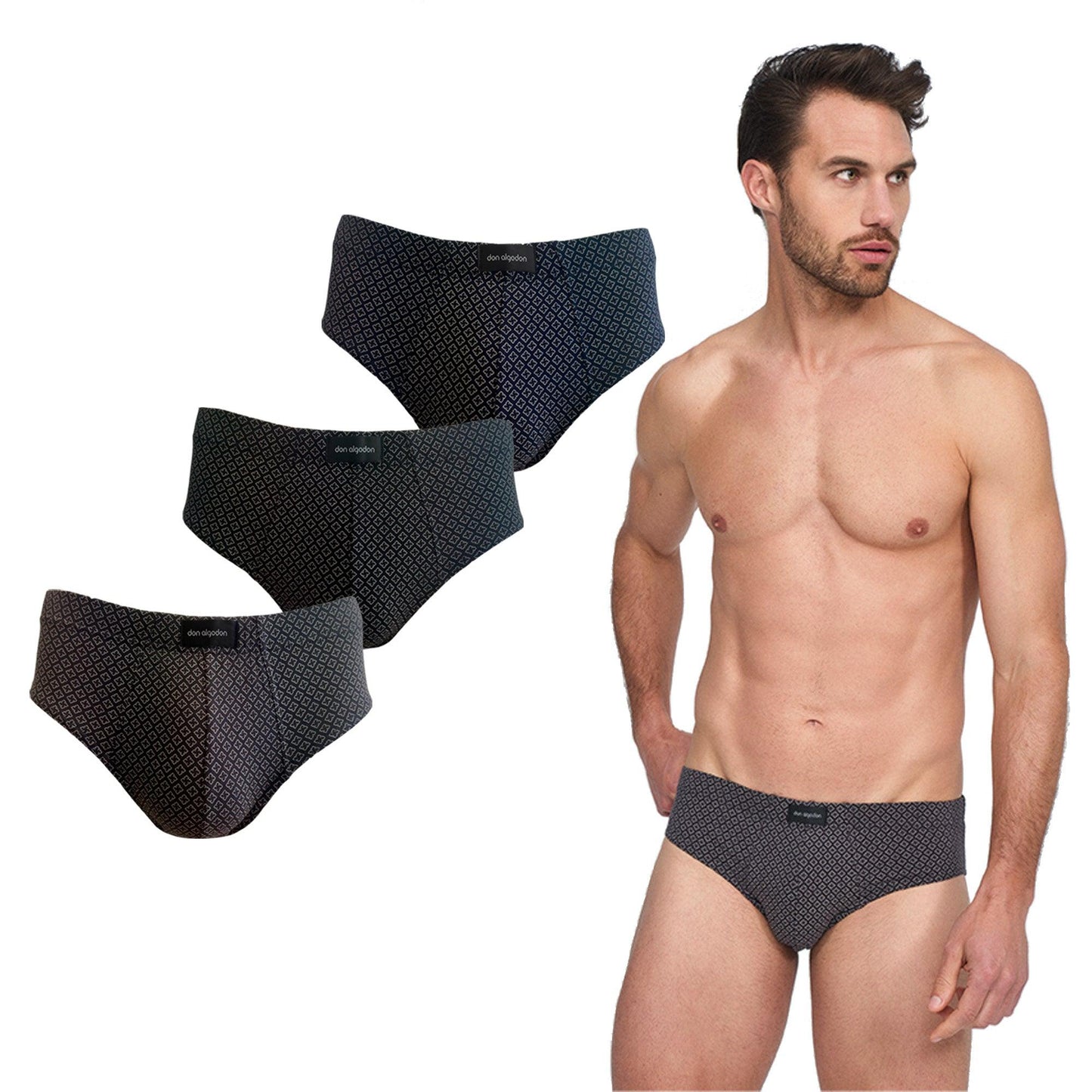 Don Algodon Premium | Pack 3 Calzoncillos Slips | Suaves, Transpirables, Resistentes - Underwear Essentials