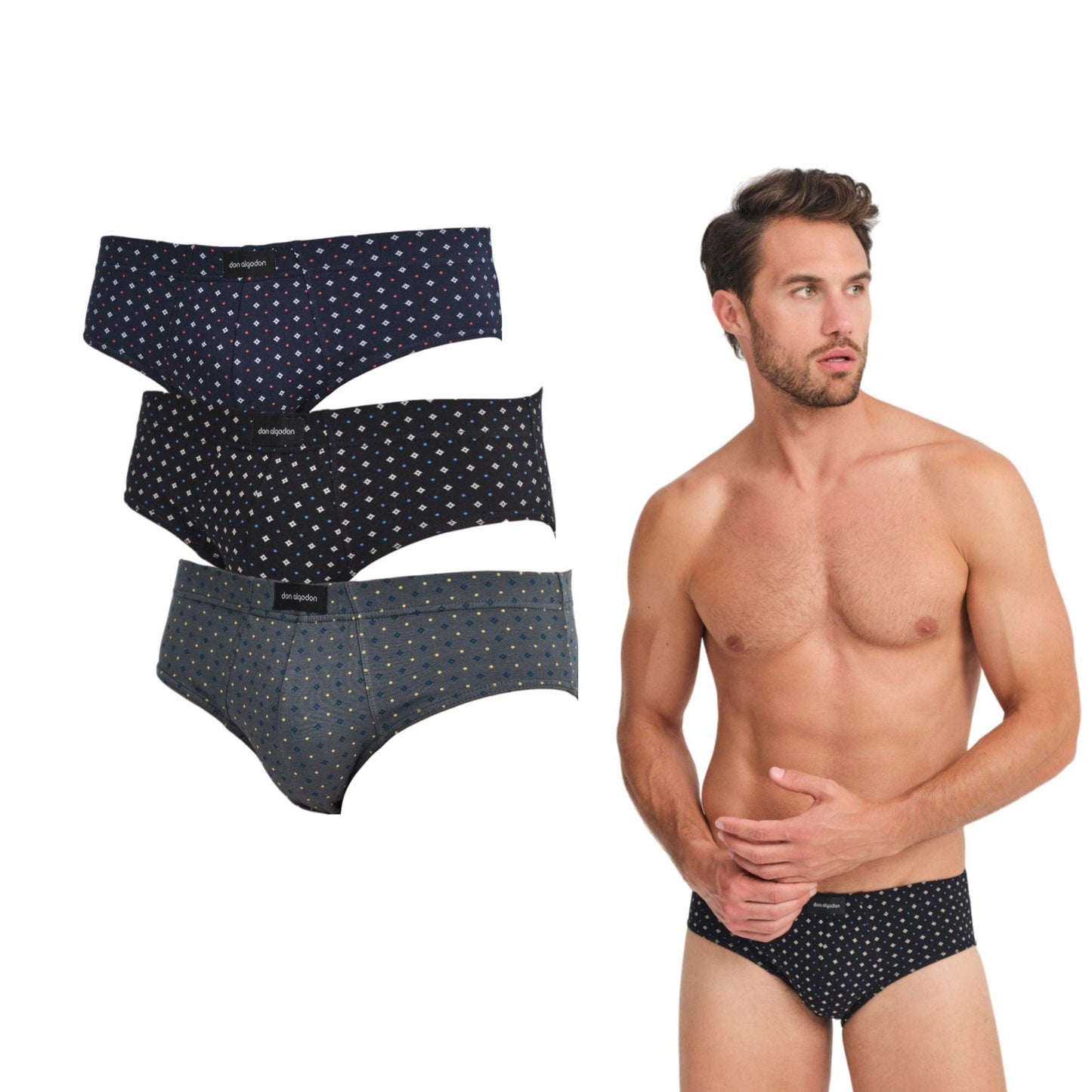 Don Algodon Premium | Pack de 3 Slips Hombre | Suaves, Transpirables, Resistentes - Underwear Essentials