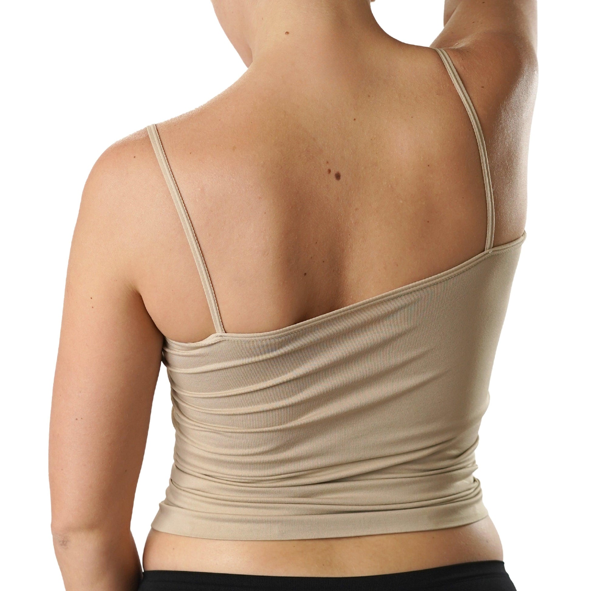 FEVI | Pack de 6 Camisetas de Tirantes en 1 o 3 Colores: Blanco, Negro, Beige | Talla Única de la S a la L - Underwear Essentials