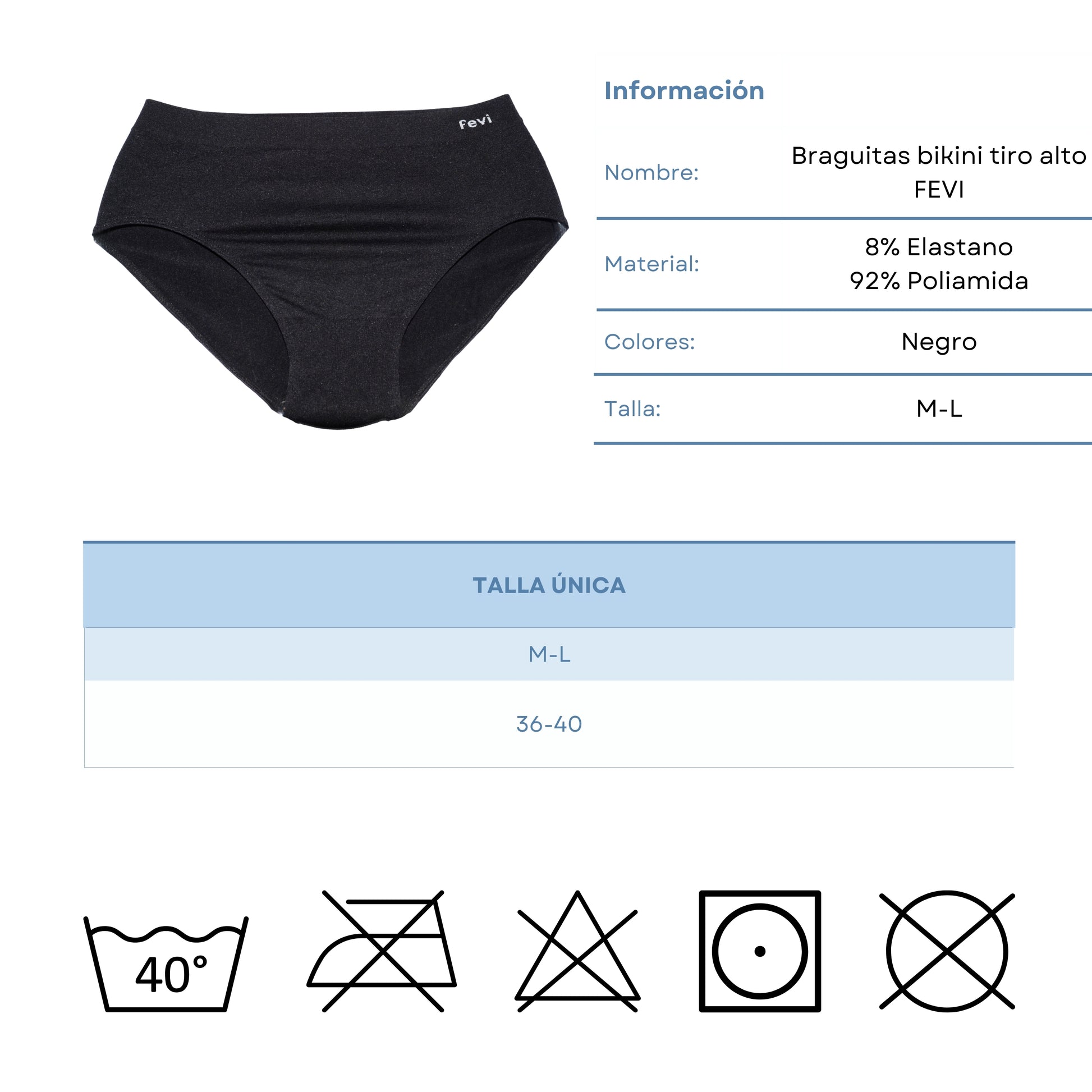 FEVI Pack de 12 Braguitas Mujer Sin Costuras Tiro Medio-Alto | Lencería Cómoda, Suave y Transpirable | Acabado Fino Que No Marca