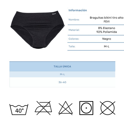 FEVI Pack de 12 Braguitas Mujer Sin Costuras Tiro Medio-Alto | Lencería Cómoda, Suave y Transpirable | Acabado Fino Que No Marca