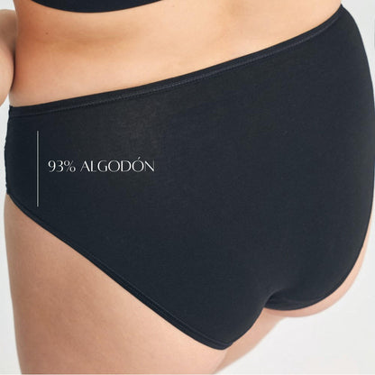 Don Algodon | Pack de 6 Bragas Bikini con Encaje Lateral | Transpirables - Underwear Essentials