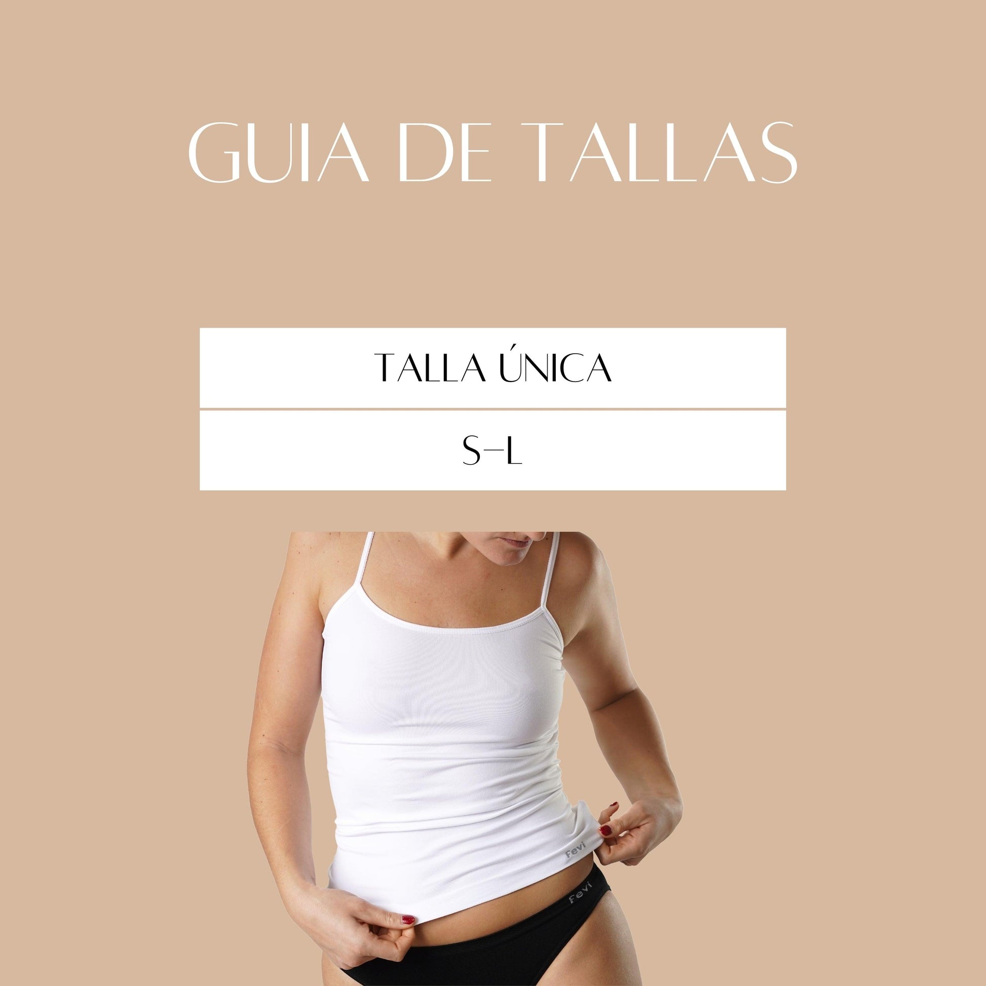 FEVI | Pack de 6 Camisetas de Tirantes en 1 o 3 Colores: Blanco, Negro, Beige | Talla Única de la S a la L - Underwear Essentials