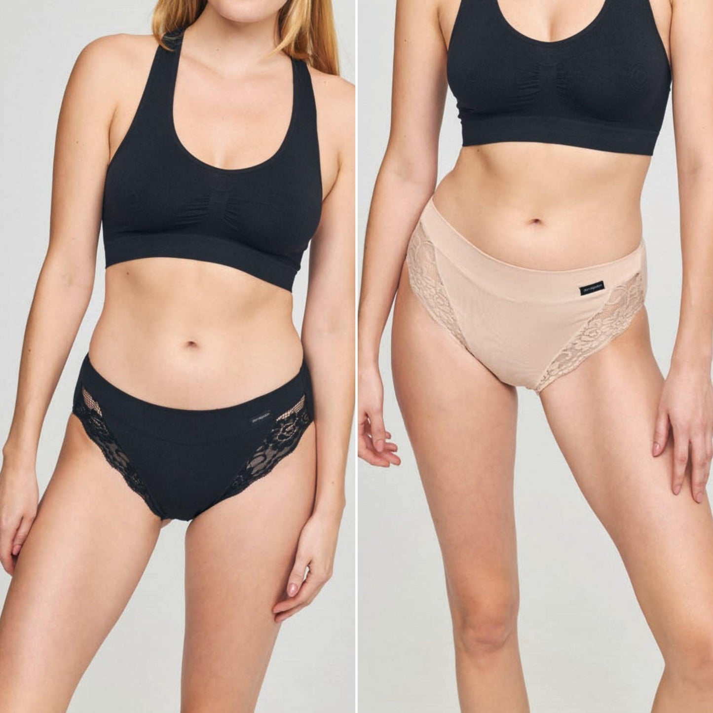 Don Algodon | Pack de 6 Bragas Bikini con Encaje Lateral | Transpirables - Underwear Essentials