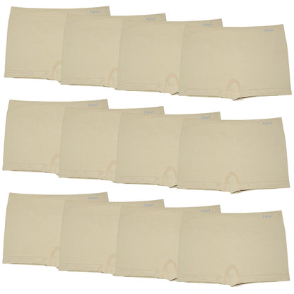 FEVI | Pack de 12 Culottes en 1 o 3 colores diferentes: Negro, Blanco y Beige | Talla única - Underwear Essentials