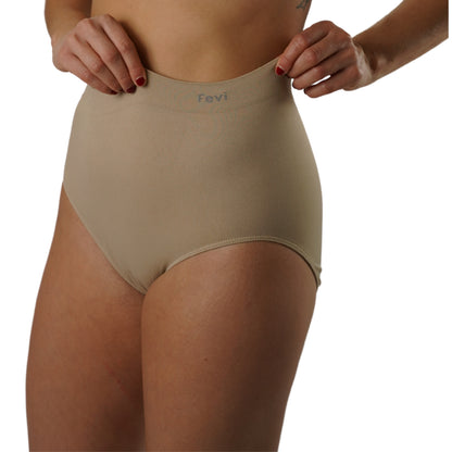 FEVI Bragas Sin Costuras Talle Alto | Lencería Cómoda, Suave y Transpirable | Braguitas Mujer Cintura Alta Elástica | Acabado Fino Que No Marca