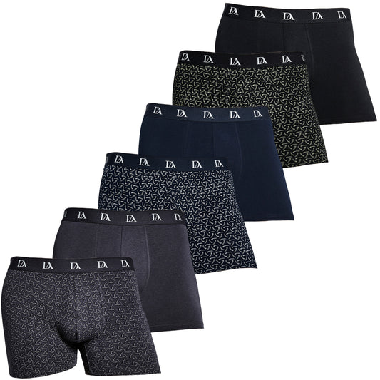 Don Algodon | Pack de 6 Boxers Para Hombre Lisos y Estampados | Suaves y Transpirables | 93% de Algodon | Maximo Confort | Para Uso Diario | 5 Tallas Disponibles