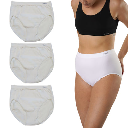 FEVI Bragas Sin Costuras Talle Alto | Lencería Cómoda, Suave y Transpirable | Braguitas Mujer Cintura Alta Elástica | Acabado Fino Que No Marca