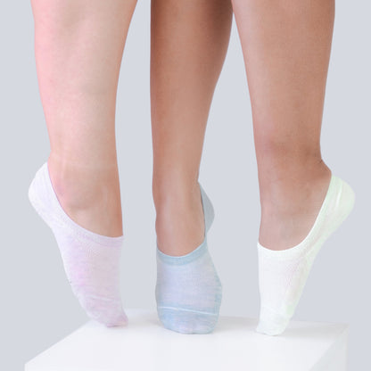 MVA | Pack de 3 Pares de Pinkis Para Mujer | 3 Colores | 85% de Algodón | Transpirables | Talón con Silicona Antideslizante