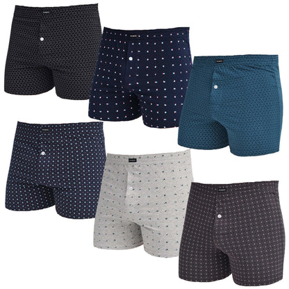Don Algodón Premium | Pack de 6 Boxers Apertura con Botón Para Hombres | 100% Algodón | Transpirables | Máxima Calidad - Underwear Essentials