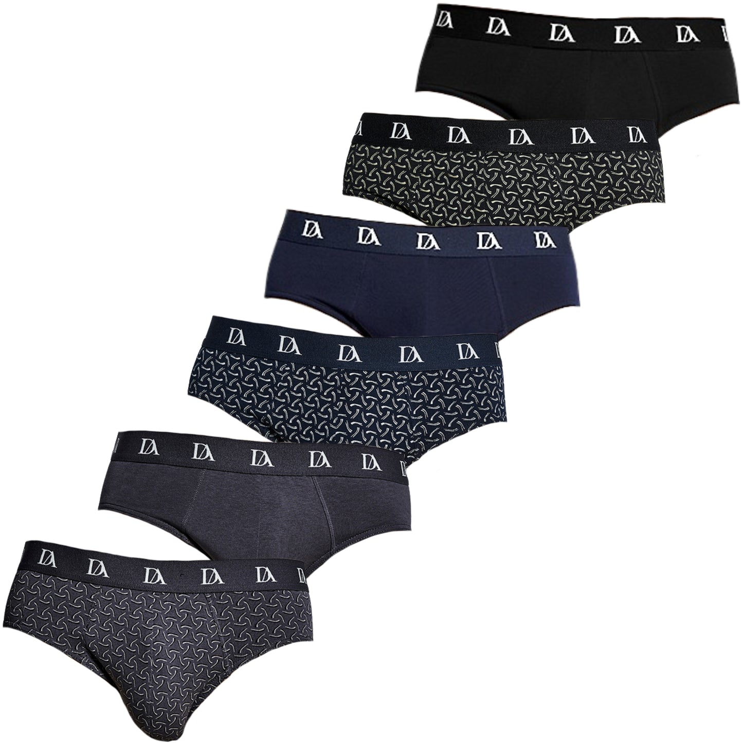 Don Algodon | Pack de 6 Slips Para Hombres Lisos y Estampados | Suaves y Transpirables | 93% Algodon | Para Uso Diario | 5 Tallas Disponibles | Maximo Confort