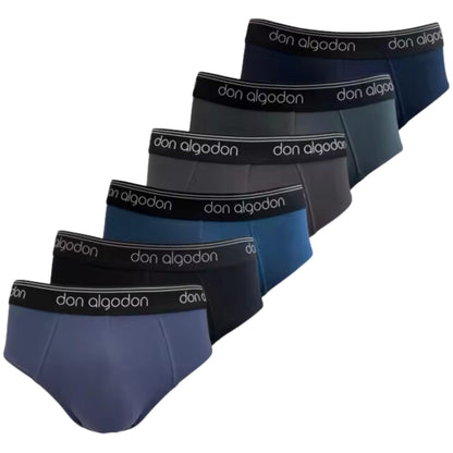 Don Algodon | Pack 6 Slips para Hombre Suaves | Transpirables y Resistentes | 1 Unidad por Color - Underwear Essentials