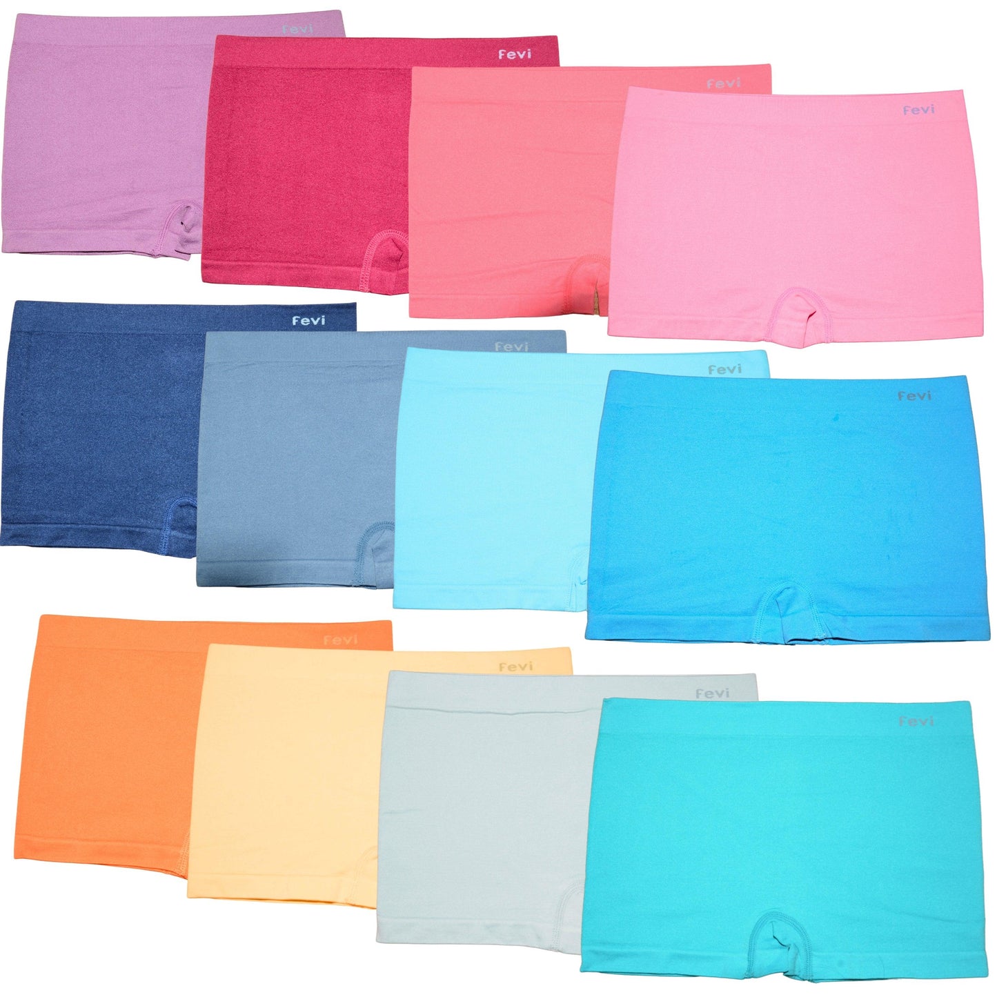 FEVI | Pack de 12 Culottes de 12 colores diferentes | Talla Única - Underwear Essentials