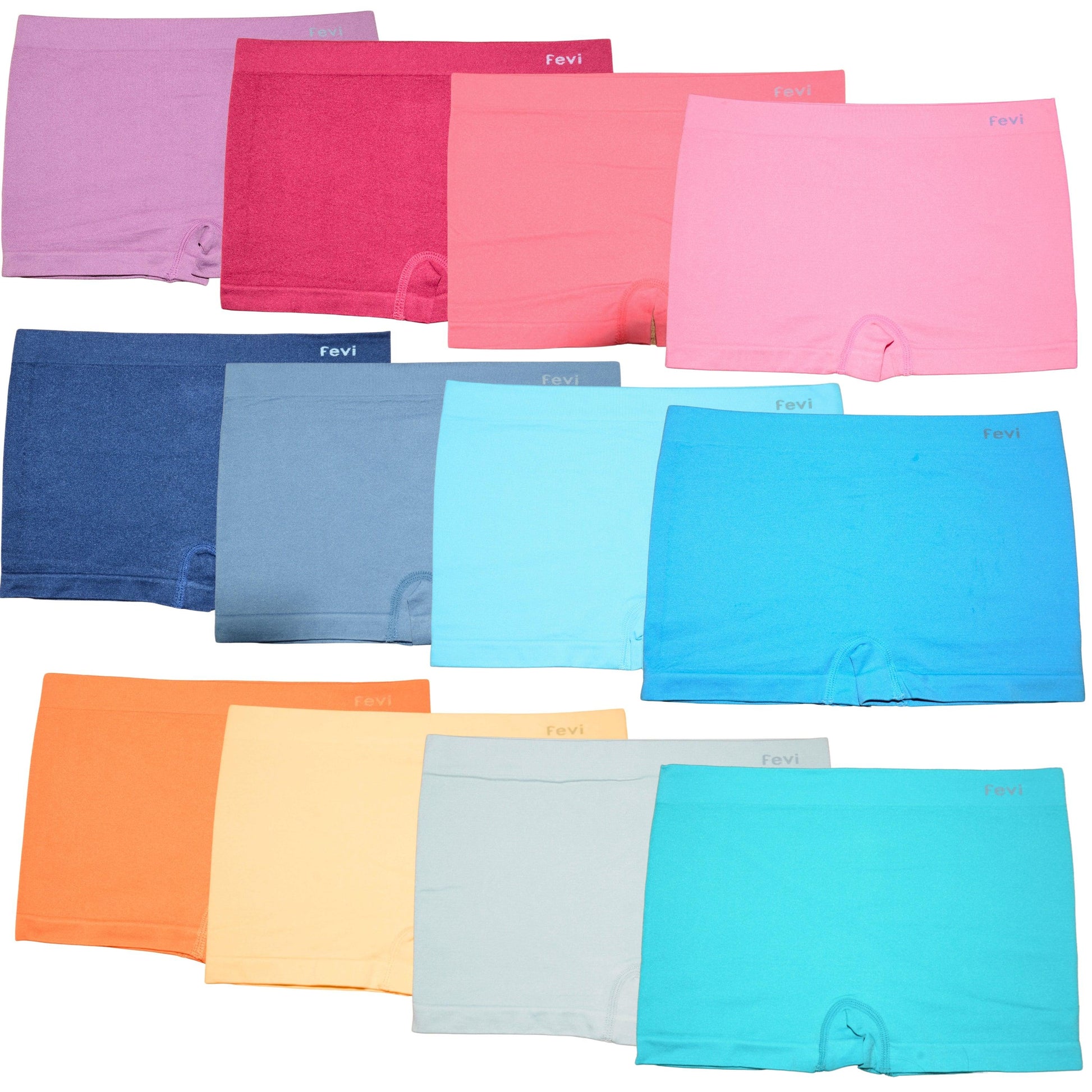 FEVI | Pack de 12 Culottes de 12 colores diferentes | Talla Única - Underwear Essentials