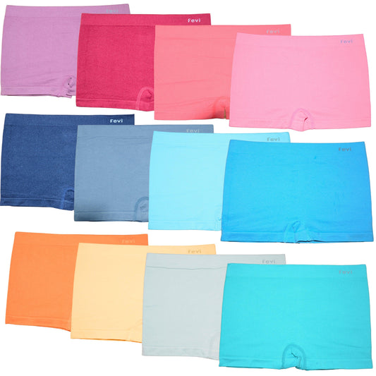 FEVI | Pack de 12 Culottes de 12 colores diferentes | Talla Única - Underwear Essentials