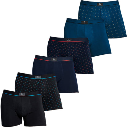 Don Algodon | Pack de 6 Boxers Para Hombre Lisos y Estampados | Suaves y Transpirables | 93% de Algodon | Maximo Confort | Para Uso Diario | 5 Tallas Disponibles