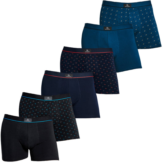 Don Algodon | Pack de 6 Boxers Para Hombre Lisos y Estampados | Suaves y Transpirables | 93% de Algodon | Maximo Confort | Para Uso Diario | 5 Tallas Disponibles