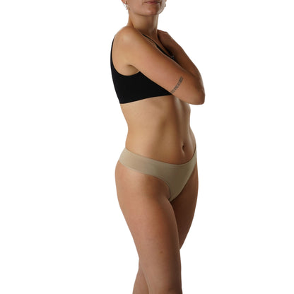 FEVI Pack de 3 Tangas Sin Costuras, Lencería Cómoda, Suave y Transpirable, Tangas Mujer con Acabado Fino Que No Marca, Talla Única M/L