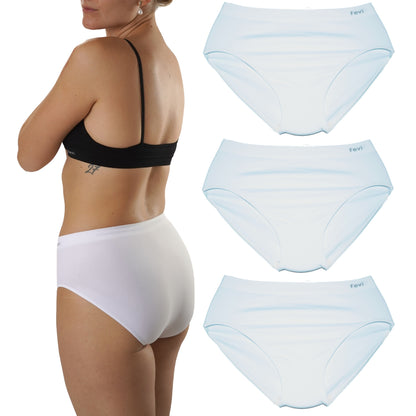 FEVI Pack de 3 Braguitas Mujer Sin Costuras Tiro Medio-Alto | Lencería Cómoda, Suave y Transpirable | Acabado Fino Que No Marca