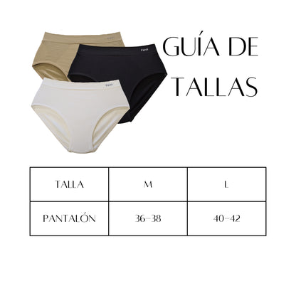 FEVI Pack 3 Bragas Faja Tiro Alto Mujer, Compresoras Push Up, Moldeadoras Vientre Plano, Sin Costuras, Alta Elasticidad, Ropa Interior Suave y Cómoda