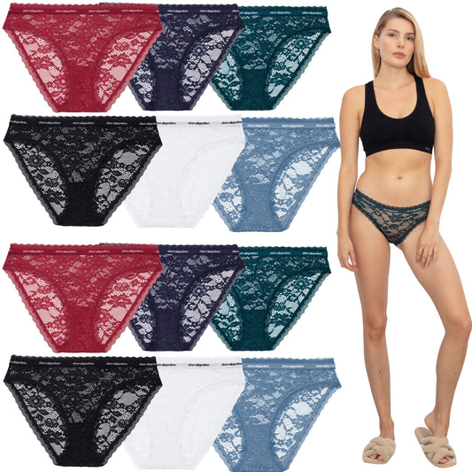 Don Algodon Pack 12 Braguitas Mujer | Suavidad y Comodidad Excepcionales | Transpirables y Resistentes (Copia)