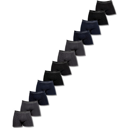 DON ALGODON Pack 12 Bóxers Hombre | Suaves y Transpirables | 2 Unidad por Color | 6 Estampados y 6 Lisos