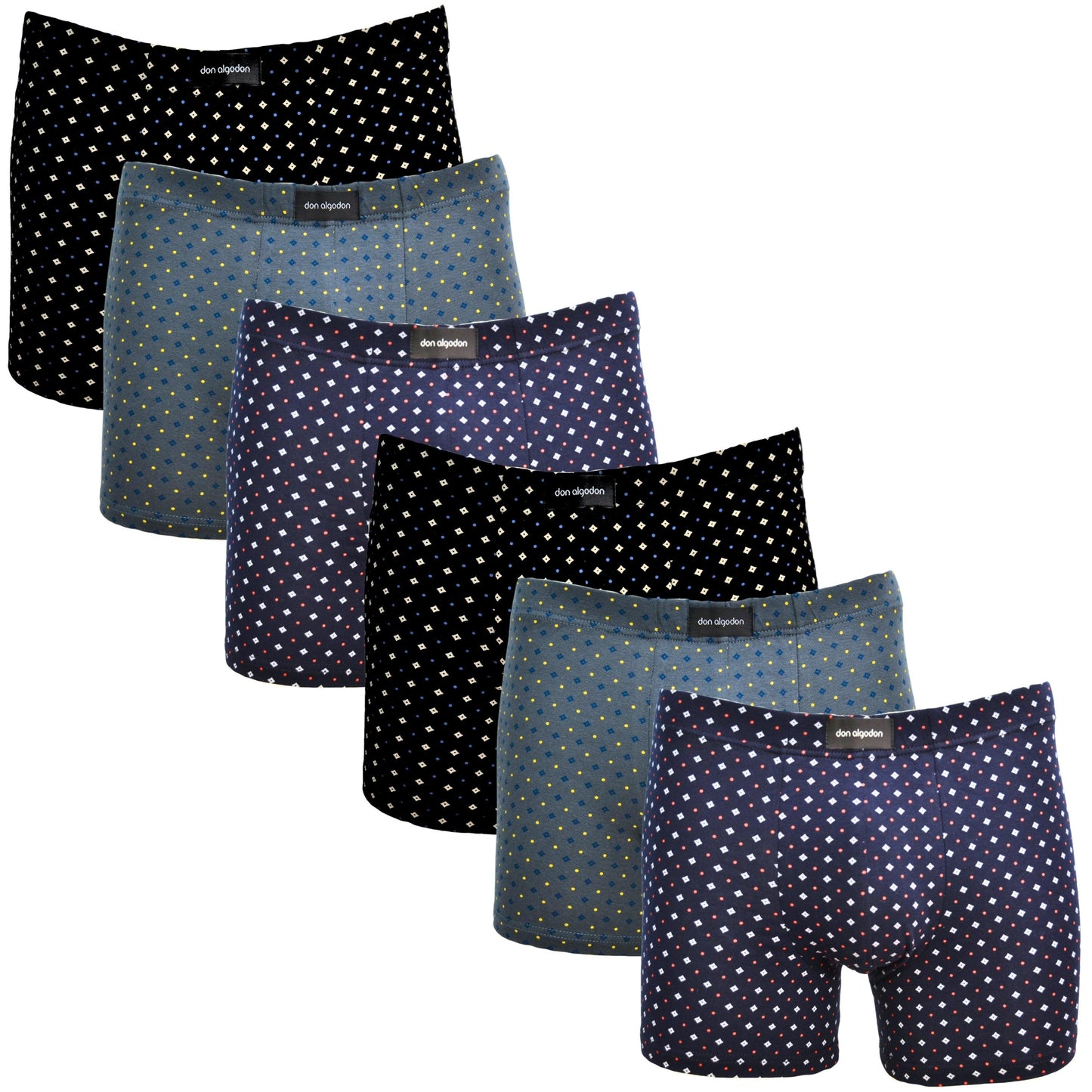 Don Algodon Premium | Pack 6 Boxers Hombre | Diseño estampado y minimalista | Suaves y cómodos para Uso Diario - Underwear Essentials