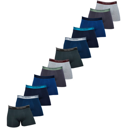 DON ALGODON | Pack 12 Boxers Para Hombre | 95% Algodón | Transpirables | 6 Colores con Cintura Elástica| Cómodos y Elegantes