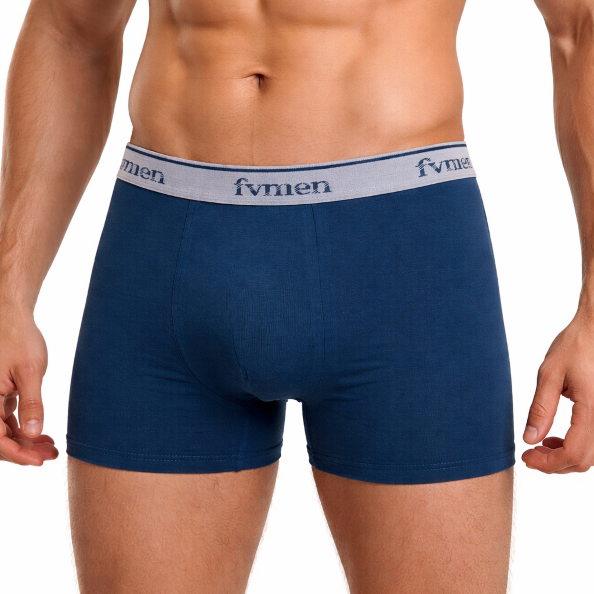 FEVI | Pack 6 Boxers Hombre Algodón | Colores: Azul, Negro, Verde, Marino, Gris, Azulado | Cómodos para Uso Diario