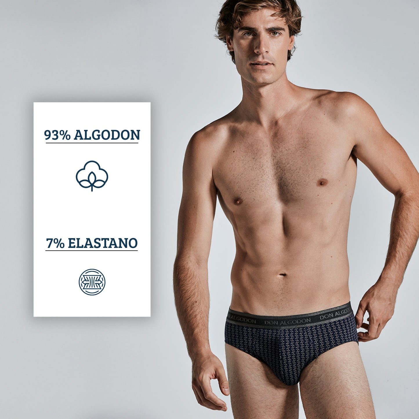 Don Algodon | Pack de 6 Slips Para Hombres Lisos y Estampados | Suaves y Transpirables | 93% Algodon | Para Uso Diario | 5 Tallas Disponibles | Maximo Confort