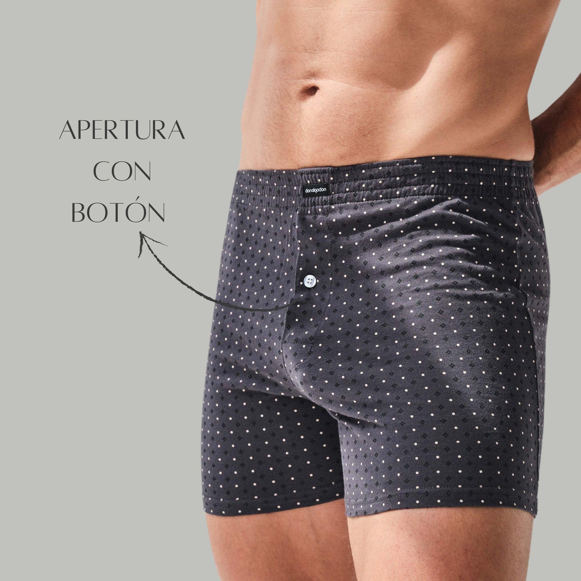 Don Algodón Premium | Pack de 6 Boxers Apertura con Botón Para Hombres | 100% Algodón | Transpirables | Máxima Calidad - Underwear Essentials