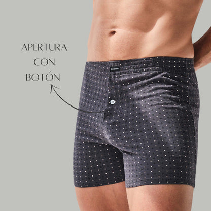 Don Algodón Premium | Pack de 6 Boxers Apertura con Botón Para Hombres | 100% Algodón | Transpirables | Máxima Calidad - Underwear Essentials