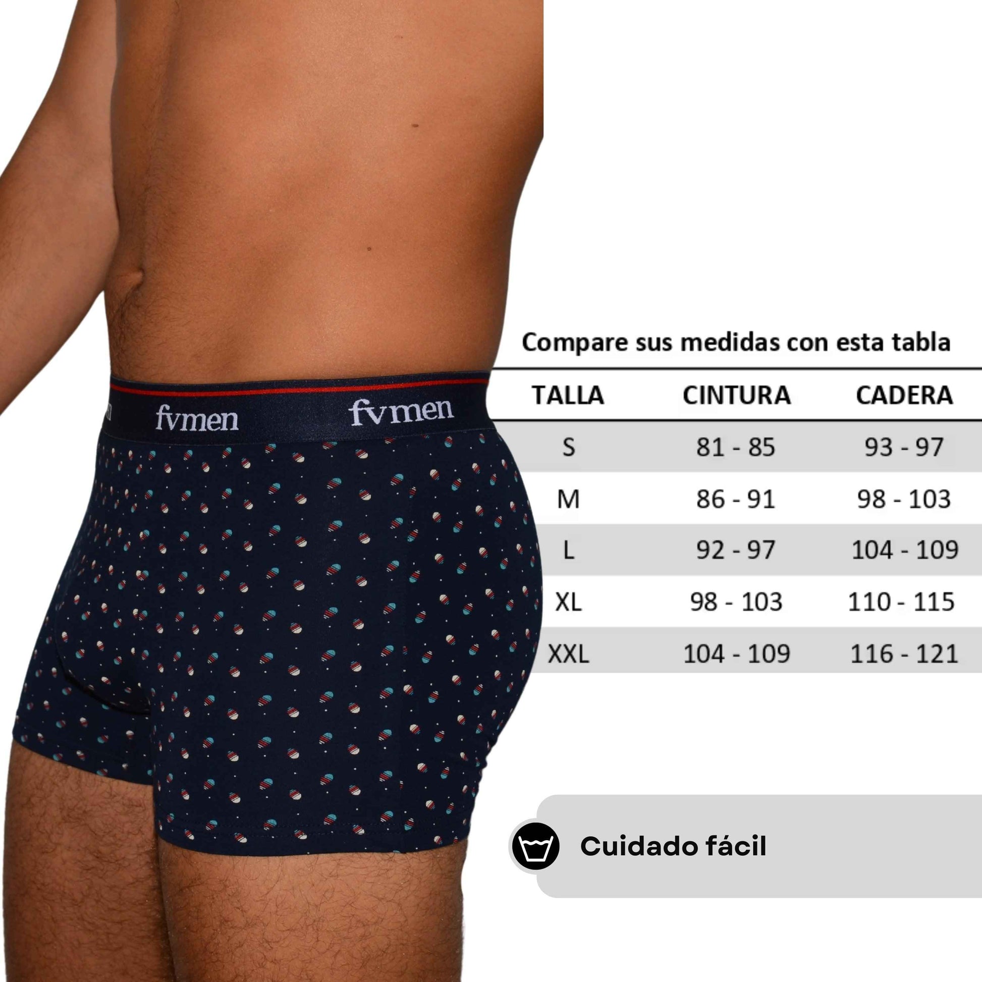 FEVI | Pack 6 Boxers para Hombre Liso y Estampado | Transpirables