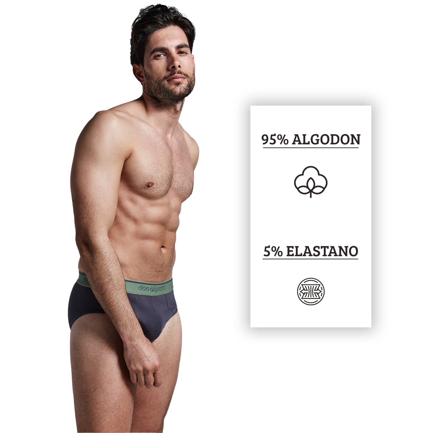 Don Algodon | Pack 12 Slips para Hombre | 6 Colores | Calidad y Suavidad Excepcionales