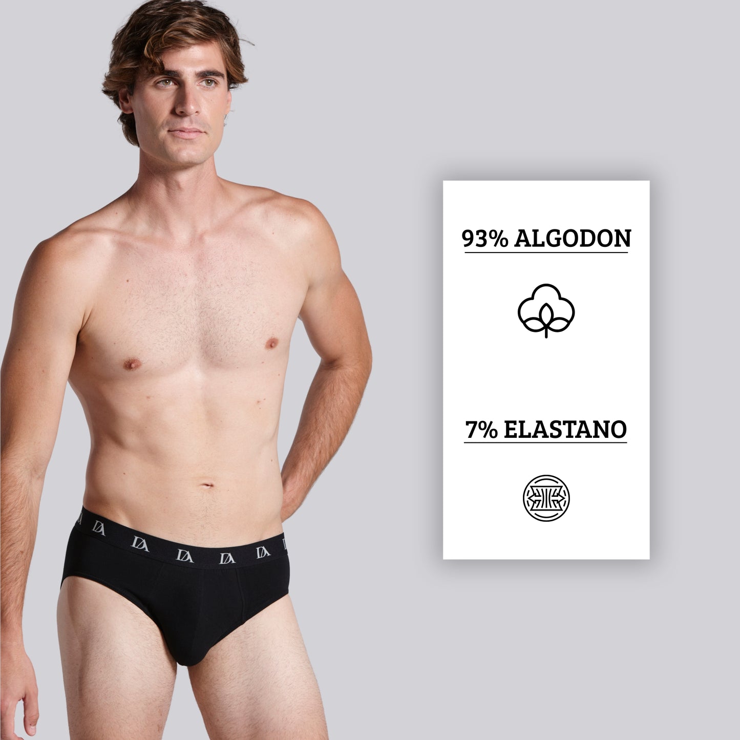 Don Algodon | Pack de 6 Slips Para Hombres Lisos y Estampados | Suaves y Transpirables | 93% Algodon | Para Uso Diario | 5 Tallas Disponibles | Maximo Confort